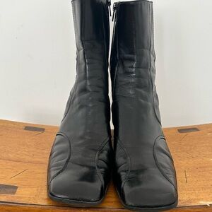 Nine West Black Leather Ankle Boots